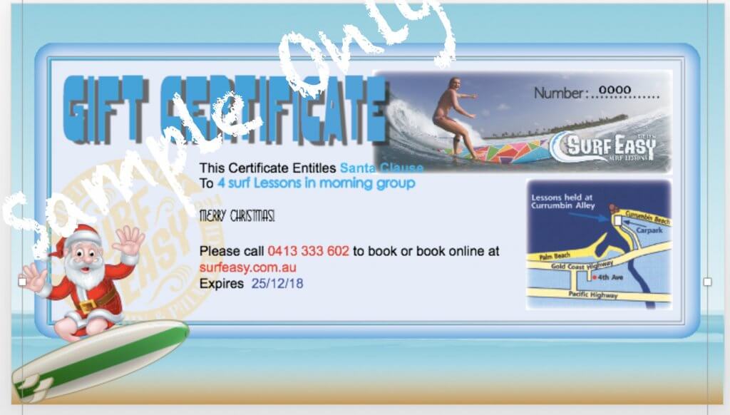 Gift Certificates - Surf Easy